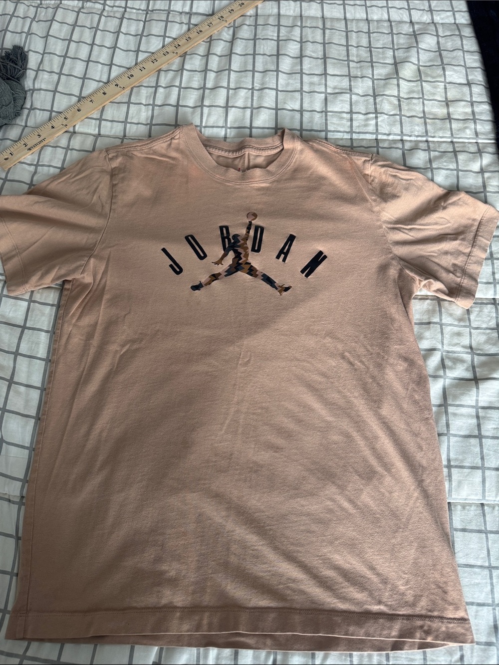 Jordan Men's Blush Pink Crewneck Tee with Camo Jumpman